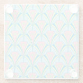 アールデコファンマイアミリピートパターン ガラスコースター (裏面)