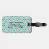 アールデコファンマイアミリピートパターン ラゲッジタグ (裏面横)