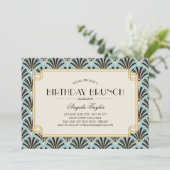 アールデコファン誕生日ブルンチブルー 招待状 (スタンド正面)