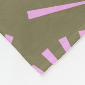 アールデコファン(オリーブと薄紫パーソナライズされた名) フリースブランケット (角)