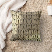 アールデコフェイクセピア黒金ゴールドシはかりで測ェル クッション (ブランケット)