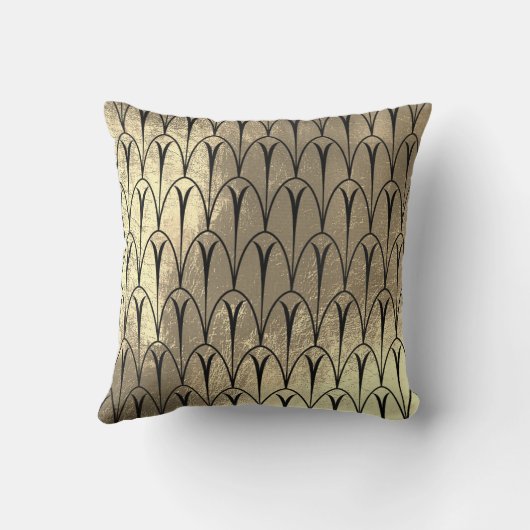 アールデコフェイクセピア黒金ゴールドシはかりで測ェル クッション (裏面)