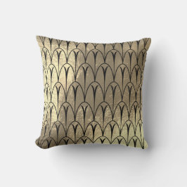 アールデコフェイクセピア黒金ゴールドシはかりで測ェル クッション