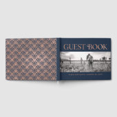 アールデコフェイクバラ金ゴールドオン海軍 | 写真結婚の ゲストブック (全面)