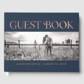 アールデコフェイクバラ金ゴールドオン海軍 | 写真結婚の ゲストブック (正面)