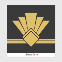 アールデコフェイク金ゴールドファンブラックパネルとスティックタイル シール