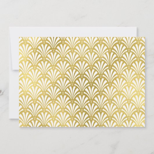 アールデコフェイク金ゴールド | 写真ありがとう サンキューカード (裏面)