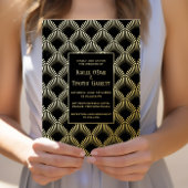 アールデコフォイ結婚ル/記念日/パーティの招待状 箔シーズンカード