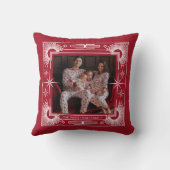 アールデコフォトクリスマススターホリデーレッド クッション (裏面)