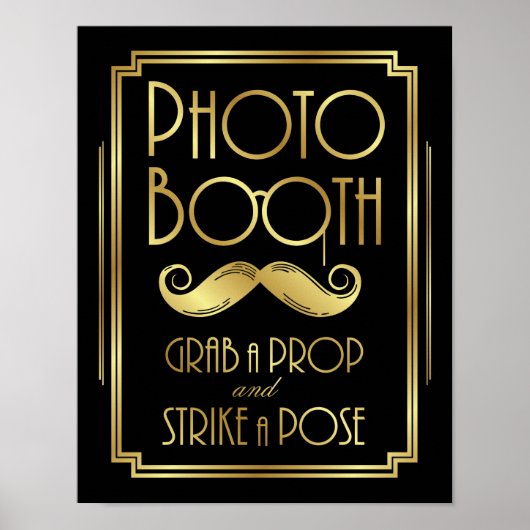 アールデコフォトブースPROPサインプリント ポスター (正面)