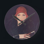 アールデコフラッパーの壁時計 ラウンド壁時計<br><div class="desc">アートデコホームに最適。</div>