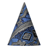 アールデコフラッパースタイルブルービーズシルバーレース パーティーハット (左)