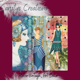 アールデコフラッパーズメタルウォールアート メタルプリント