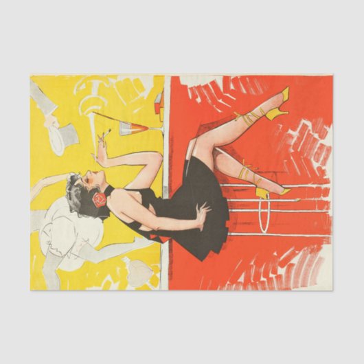 アールデコフラッパー踊りバーシーン1920のギャツビー 薄葉紙 (正面)