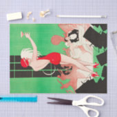 アールデコフラッパー踊りバーシーン1920のギャツビー 薄葉紙 (クラフト)