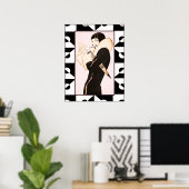 アールデコフラッパー（レネビンセント1920/30s） ポスター (ホームオフィス)