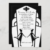 アールデコフラッパ 招待状 (正面/裏面)