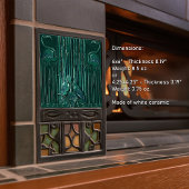 アールデコフラミンゴウォールデコールアールヌーボー タイル