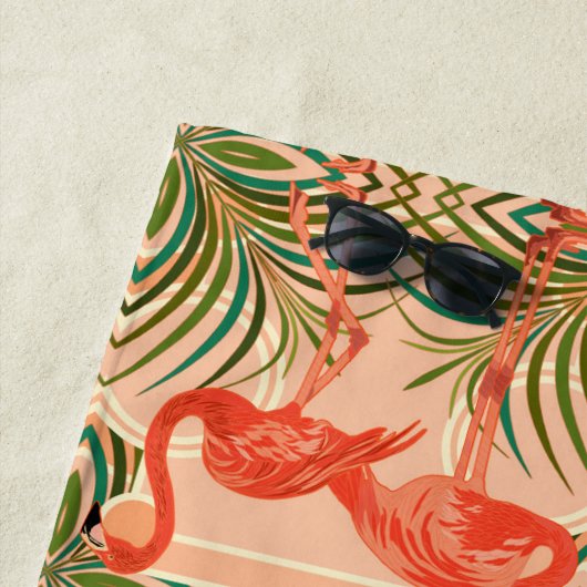 アールデコフラミンゴビーチタオル ビーチタオル (インサイチュ)