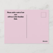 アールデコフラミンゴ住所葉書の変更 ポストカード (裏面)