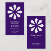 アールデコフラワースター – 深い紫330066 名刺 (正面/裏面)