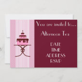 アールデコフランスのアフタヌーンハイティーパーティー 招待状 (正面)