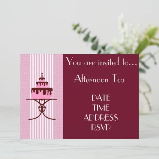 アールデコフランスのアフタヌーンハイティーパーティー 招待状 (スタンド正面)