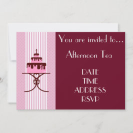 アールデコフランスのアフタヌーンハイティーパーティー 招待状