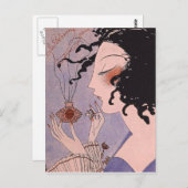 アールデコフランスのパルフム広告はがき ポストカード (正面/裏面)