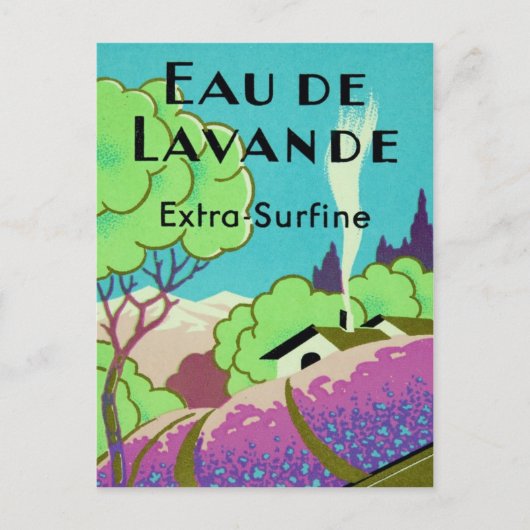 アールデコフランスのラベンダーファーム ポストカード (正面)