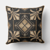 アールデコフルーアデリスブラックと金ゴールド クッション (裏面)