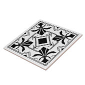 アールデコフルーアデリス – 白黒 タイル (側面)