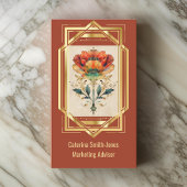 アールデコフレームのポピーエレガントヴィンテージ 名刺