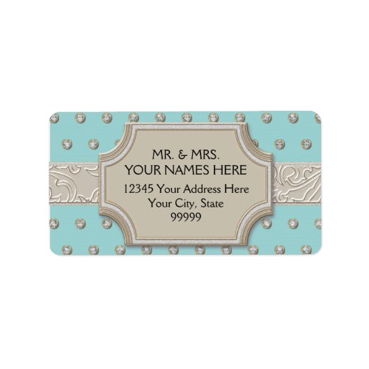 アールデコフレームシャンパンシルバージュエルドット ラベル (正面)