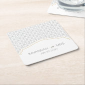 アールデコフレームスクエア紙コースター スクエアペーパーコースター (アングル)