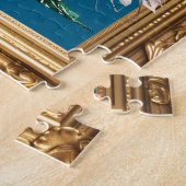 アールデコフレーム内の金ゴールド結合 ジグソーパズル (側面)