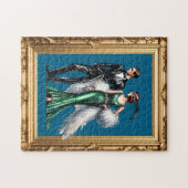 アールデコフレーム内の金ゴールド結合 ジグソーパズル (横)