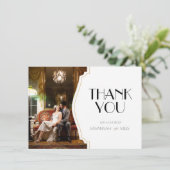 アールデコフレーム写真サンキューフラットカード 招待状 (スタンド正面)