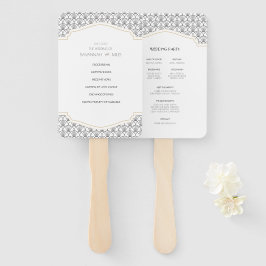 アールデコフレーム結婚式プログラム ハンドファン