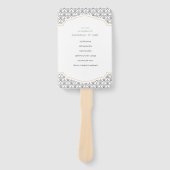 アールデコフレーム結婚式プログラム ハンドファン (正面)