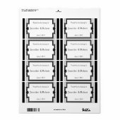 アールデコフレ結婚ームのウォーターボトルラベル ラベル (フルシート)