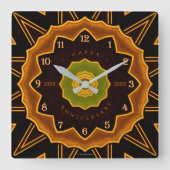 アールデコフローラアクリル壁時計 スクエア壁時計 (正面)