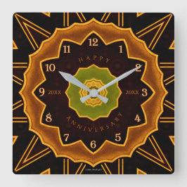 アールデコフローラアクリル壁時計 スクエア壁時計