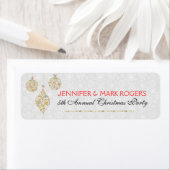 アールデコフローラカラフルクリスマスオーナメント ラベル (インサイチュ)