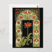 アールデコフローラグリーティングカード ポストカード (正面/裏面)