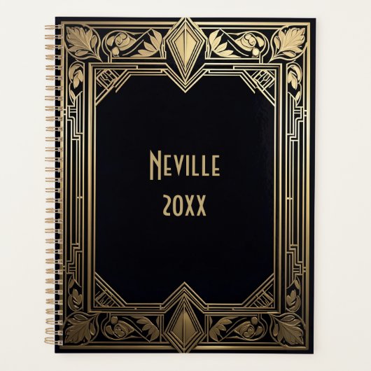 アールデコフローラフレーム プランナー手帳 (正面)