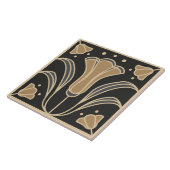 アールデコフローラブルーベルの花2  タイル (側面)