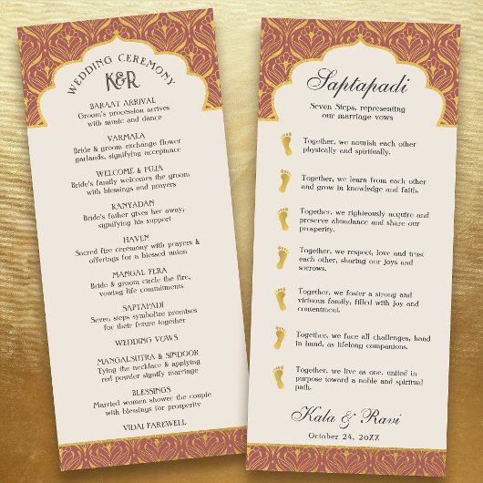 アールデコフローラロータスインディアン&ヒンドー結婚ズ プログラム