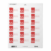 アールデコフローラ住所 シール、赤 ラベル (フルシート)