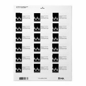 アールデコフローラ住所 シール、黒 ラベル (フルシート)